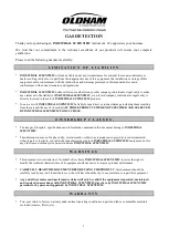 Preview for 2 page of Industrial Scientific OLDHAM 300 Series Operating And Maintenance Manual