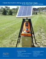 Предварительный просмотр 1 страницы Industrial Scientific Solar Power Supply Quick Start Manual