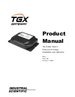 Предварительный просмотр 1 страницы Industrial Scientific TGX Product Manual