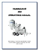 Preview for 1 page of Industrial Vacuum Equipment HURRICANE 500 Operator'S Manual