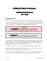 Preview for 2 page of Industrial Vacuum Equipment HURRICANE 500 Operator'S Manual