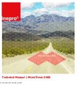 Inepro MicroTimer 2400 Technical Manual preview
