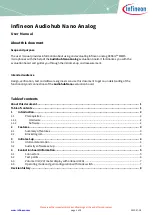 Infineon Audiohub Nano Analog User Manual preview