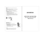 Предварительный просмотр 5 страницы Infiniton DN-41B Operating Instructions Manual