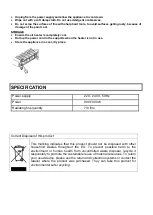 Preview for 5 page of Infiniton HORM-1000 User Manual