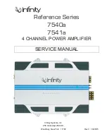 Preview for 1 page of Infinity 7540a Service Manual