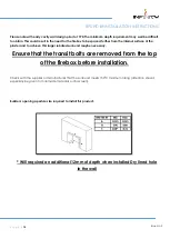 Preview for 16 page of Infinity 890 HDBF Instruction For User, Installation & Servicing