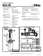 Infinity Beta 50 Technical Manual preview