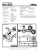 Infinity Beta C250 Technical Manual предпросмотр