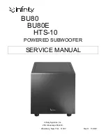 Preview for 1 page of Infinity BU-80 Service Manual