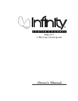 Предварительный просмотр 1 страницы Infinity CC-1 Owner'S Manual