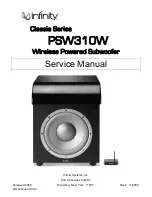 Infinity CLASSIA PSW310W Service Manual preview