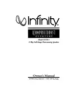 Infinity Compositions Overture OVTR 3 Owner'S Manual предпросмотр