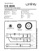 Infinity Crescendo CS 3006 Technical Manual предпросмотр