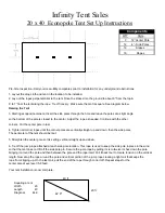 Preview for 1 page of Infinity Econopole 20 x 40 Setup Instructions