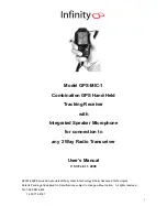 Preview for 1 page of Infinity GPS-MIC-1 User Manual