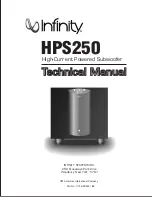 Infinity HPS-250 Technical Manual предпросмотр