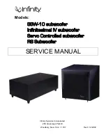 Infinity Infinitesimal IV Service Manual preview