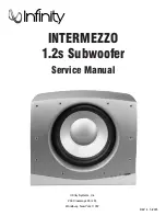 Infinity INTERMEZZO 1.2s Service Manual предпросмотр