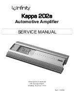 Preview for 1 page of Infinity Kappa 202a Service Manual