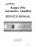 Infinity Kappa 255A Service Manual preview