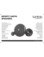 Preview for 1 page of Infinity Kappa Center Installation Manual