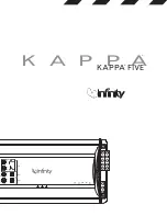 Infinity Kappa Series KAPPA FIVE User Manual preview