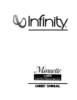 Infinity Minuette L-MPS Owner'S Manual предпросмотр