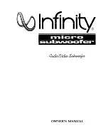 Предварительный просмотр 8 страницы Infinity Minuette L-MPS Owner'S Manual