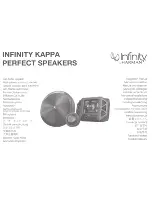 Предварительный просмотр 1 страницы Infinity PERFECT SPEAKERS Installation Manual