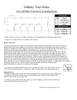 Preview for 1 page of Infinity Pole 20 x 60 Setup Instructions