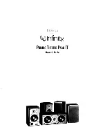 Предварительный просмотр 1 страницы Infinity Primus Theater Pack II Owner'S Manual