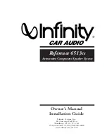 Предварительный просмотр 1 страницы Infinity Reference 6513cs Owner'S Manual & Installation Manual