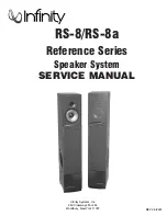 Infinity Reference RS-8 Service Manual preview