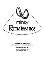 Infinity Renaissance 80 Owner'S Manual предпросмотр