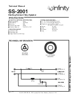 Infinity Sterling Series SS 2001 SS 2001 Technical Manual preview