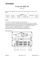 Предварительный просмотр 1 страницы infobit iTrans DX-BOX-44 Quick Manual