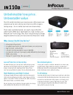 InFocus in110a series Brochure & Specs предпросмотр