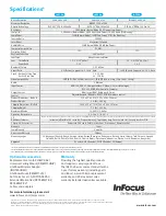 Предварительный просмотр 2 страницы InFocus in110a series Brochure & Specs