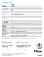 Preview for 2 page of InFocus in114ST Specifications