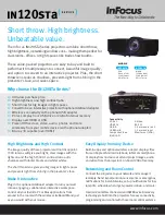 InFocus in120sta series Brochure & Specs preview