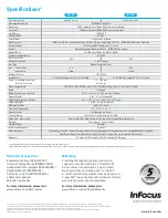 Preview for 2 page of InFocus in124st Specifications