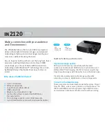 Предварительный просмотр 2 страницы InFocus in2124 Brochure & Specs