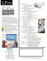 Preview for 2 page of InFocus LP290 Specifications