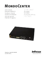 InFocus MondoCenter User Manual preview