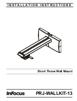 Preview for 1 page of InFocus PRJ-WALLKIT-13 Installation Instructions Manual