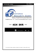 inforce 4ch h.264 dvr User Manual preview