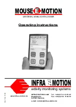 INFRA-E-MOTION MOUSE E MOTION Operating Instructions Manual preview