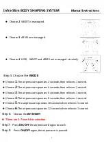 Preview for 5 page of Infra-Slim BODY SHAPING SYSTEM Manual Instructions