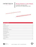 Preview for 1 page of Infratech CD Series Installation, Use & Care Manual